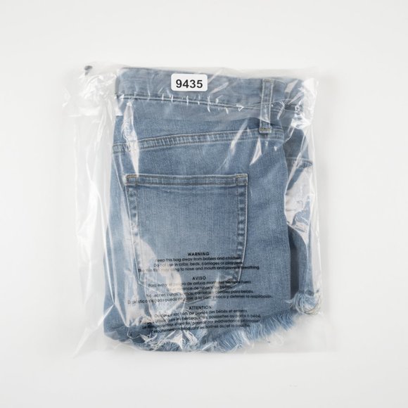 H&M high rise denim cutoff jean shorts size 6 - Picture 7 of 7